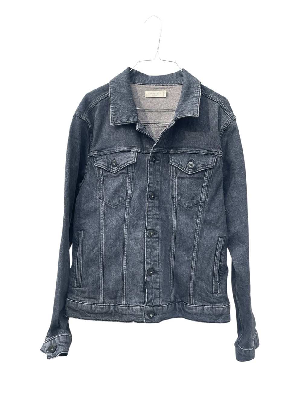 All Saints Men’s Barrio Denim Trucker Jacket, Size XL, EUC